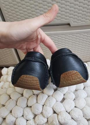 Новые кожаные лоферы мужские черные туфли на узкую стопу итальянские5 фото