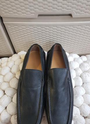 Новые кожаные лоферы мужские черные туфли на узкую стопу итальянские2 фото