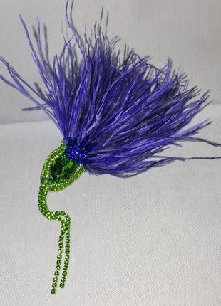 Брошь ручная работа василек