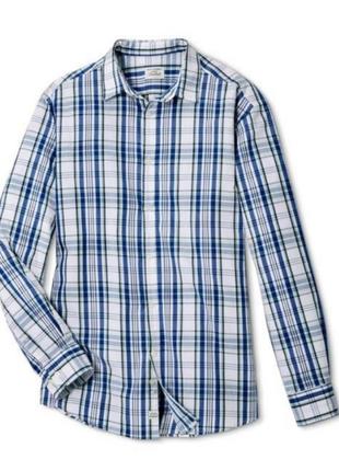 Хлопковая рубашка с длинным рукавом в клетку нитевичка2 фото