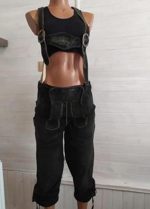 Фольклорні натуральні замшеві бриджі для октоберфесту або для кінного спорту