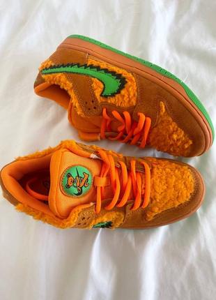 Nike sb dunk grateful dead orange женские кроссовки