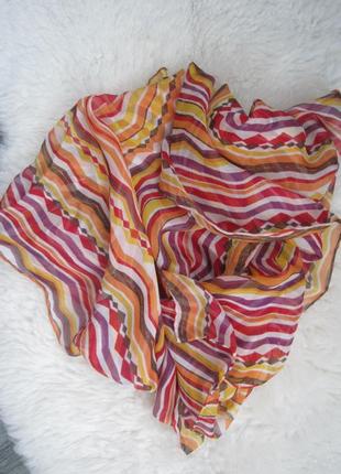 Шарф натуральный шелк, ручной шов