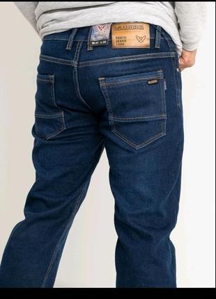 Мужские джинсы на флисе 32-448 фото