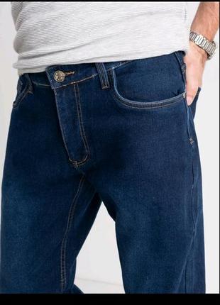 Мужские джинсы на флисе 32-446 фото