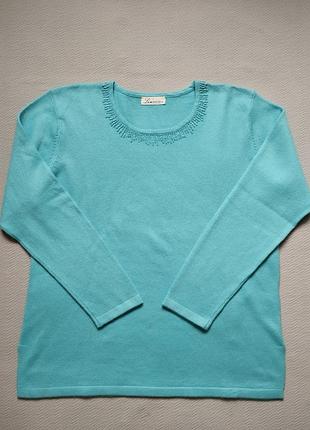 Мегаклассная шерстяная кофта декорированная бисером lin collection