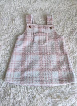 Теплый сарафан в клеточку