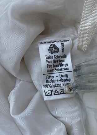 Стильная кремовая шерстяная юбка меди ткань структура в виде твидовой😍3 фото