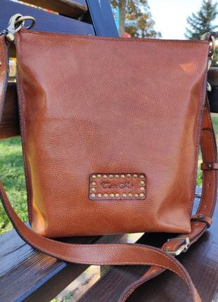Коричнева кросбоді, оригінальна сумка, шкіряна жіноча сумка, стильна сумка5 фото