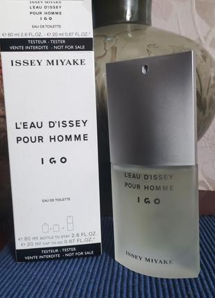 Туалетная вода issey miyake l'eau d'issey pour homme igo для мужчин (оригинал) - edt 100 ml tester