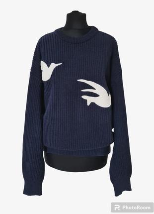 Крутой классный, отличный винтажный оверсвз унисекс свитер ретро винтаж аппликация2 фото