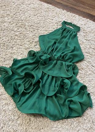 Зеленый ромпер комбинезон платье