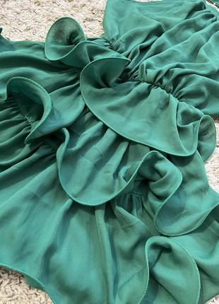 Зеленый ромпер комбинезон платье5 фото