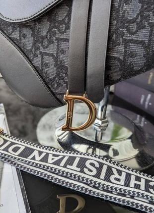 Сумка dior седло из эко кожи и текстиля5 фото