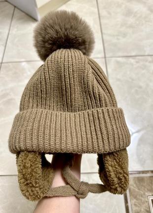 Дитяча тепла зимова шапка3 фото