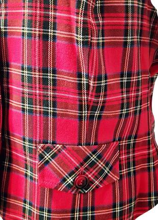 Классный красивый крутой стильный винтажный жилетка в клетку безрукавка ретро винтаж клетка5 фото