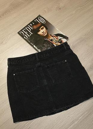 Шикарная джинсовая юбка мини3 фото