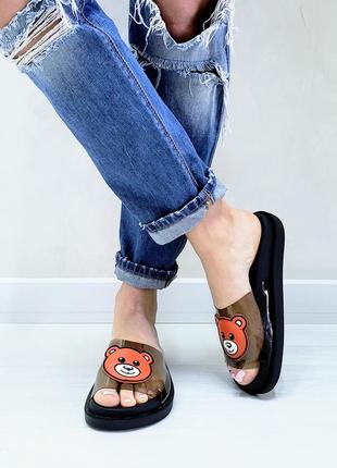 Шлепки силиконовые черные р36-41 шлепанцы сланцы тапки шльопанці силіконові чорні сланці