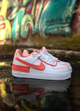 Кроссовки женские nike air force 1 shadow, белые (найк аир форс, найки, кросівки)