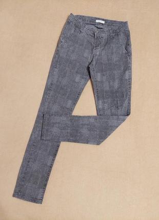 Серые итальянские джинсы скини прямые altamira milano