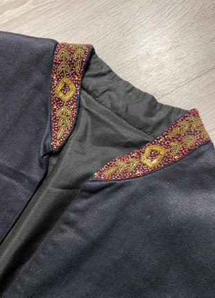 Винтажный кардиган декорирован бисером пиджак жакет на плечиках винтаж, l6 фото