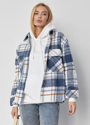 Теплая фланелевая рубашка в клетку