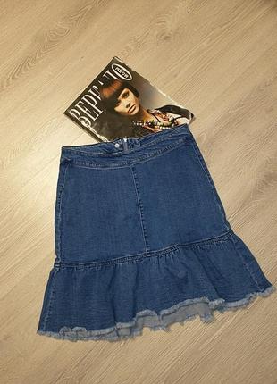 Шикарна юбка джинсова стильна2 фото