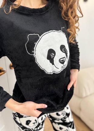 Женская теплая пижама с пандами2 фото