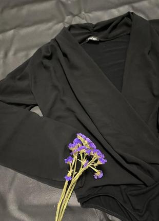 Боди блуза черного цвета от boohoo2 фото