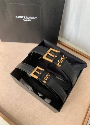 Кожаный ремень в стиле yves saint laurent