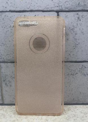 Силіконовий чохол з блискітками для iphone 7 plus , 8 plus