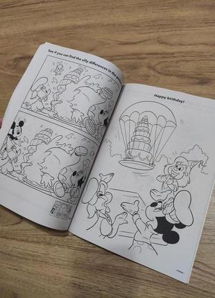 Детская раскраска с играми activity book Ausa disney mikey mouse микки маус,менные маус,поночка,гуф,