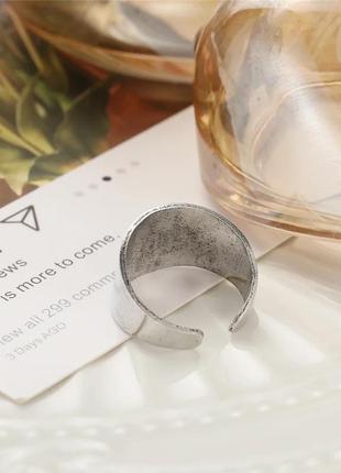 Женское регулируемое кольцо из серебра s925 пробы с цветком ювелирные изделия украшения массивное широкое унисекс скидка акция распродажа4 фото