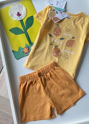 Комплект футболка і шорти lc waikiki для дівчинки 2-3 роки 98см