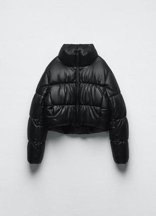 Нова зимова куртка zara з штучної шкіри