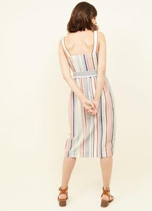 Красиве стильне міді плаття, сарафан з дерев'яними ґудзиками, у складі льон7 фото