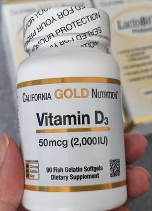 Вітамін д3 2000 мо, 90/360 капсул, сша, california gold nutrition вітамін d32 фото