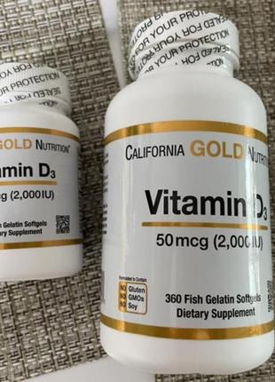 Вітамін д3 2000 мо, 90/360 капсул, сша, california gold nutrition вітамін d34 фото