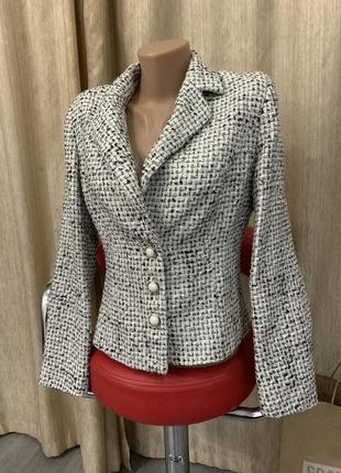 Пиджак твидовый в стиле chanel 36-38 размер2 фото