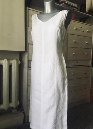 Лляне плаття міді італія 10-12 100% льон2 фото