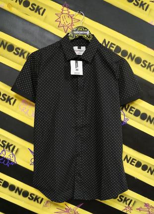 Черная туника в мелкий горох