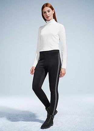 Легінси, лосини, жіночі, утеплені, чорні, tchibo, розмір 54-56, eur48-50