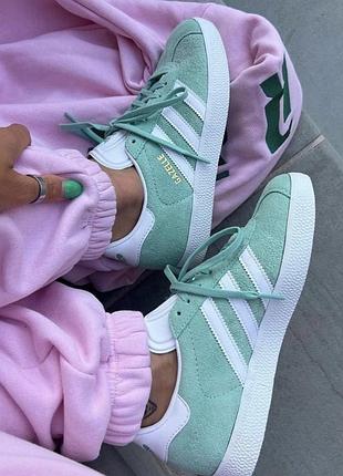 Кеды мятные adidas gazelle