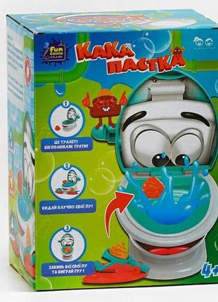 Гр розважальна гра "какапастка" 74187  "4fun game club", унітаз, 12 пу, 2 какапульти, в коробці