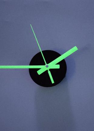 Настенные часы светящиеся в темноте цифры арабские и полосы цвет салатовый diy сделай сам 40см4 фото