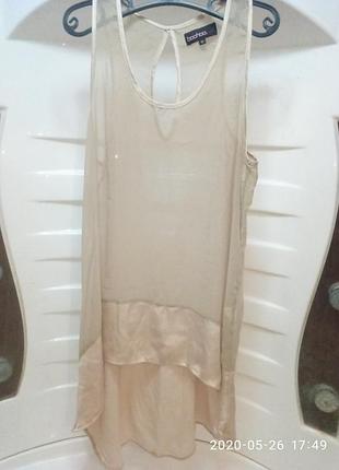 Классная фирменная майка блуза туника boohoo 50-52р