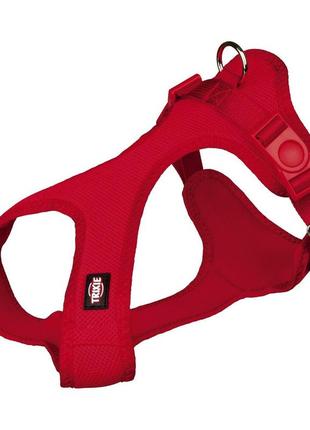 Шлея trixie для собак soft м'яка червона xs-s 30-45 см/15 мм (4047974162637)1 фото