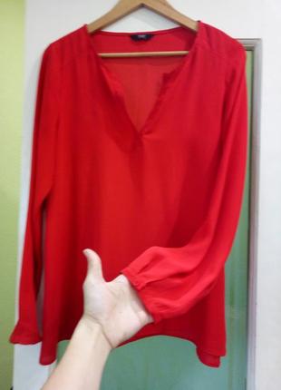 F&f красная блуза рубашка свободного прямого кроя8 фото