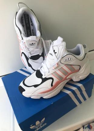 Кросовки adidas originals magmur runner бело-розовые5 фото