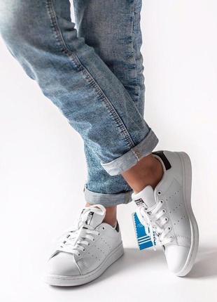 Аккуратные женские кроссовки adidas stan smith в белом цвете (36-40)5 фото